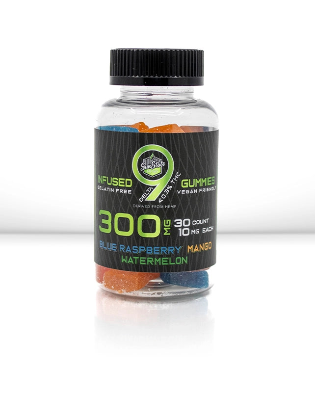 DELTA 9 INFUSED GUMMY SQUARES 30CT 300MG (LESS THAN 0.3% THC)
