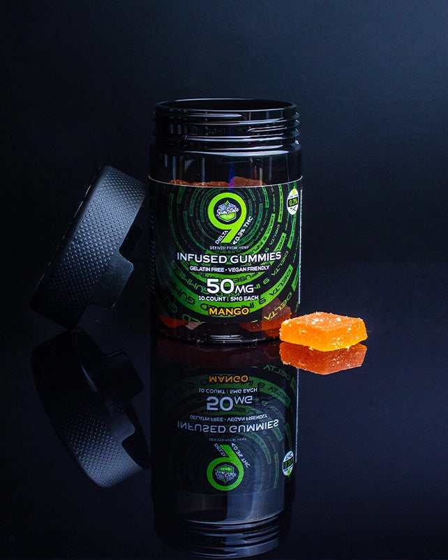 DELTA 9 INFUSED GUMMIES MANGO 10 PCS 50 MG
