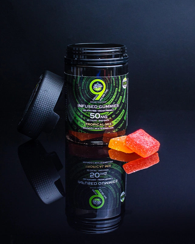 DELTA 9 INFUSED GUMMIES TROPICAL MIX 10 PCS 50 MG