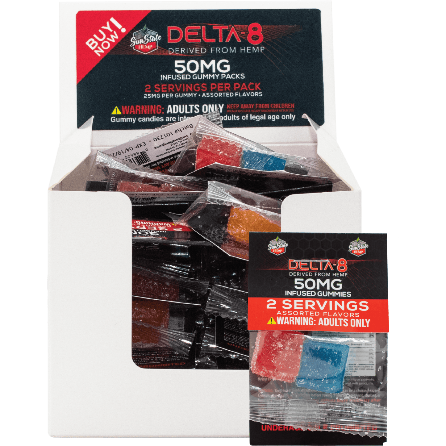DELTA 8 INFUSED GUMMIES GRAB N' GO BAG 50MG