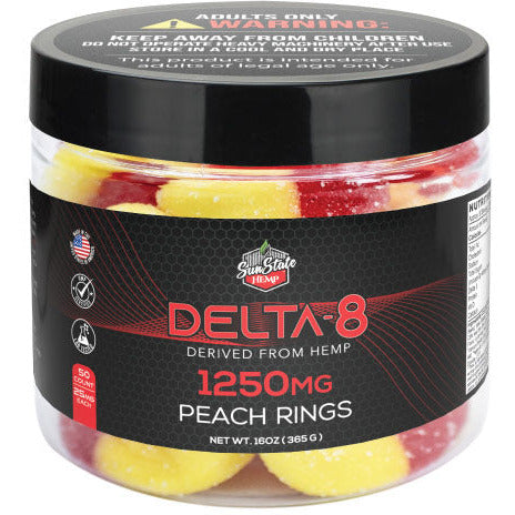 DELTA 8 LEGACY GUMMY PEACH RINGS