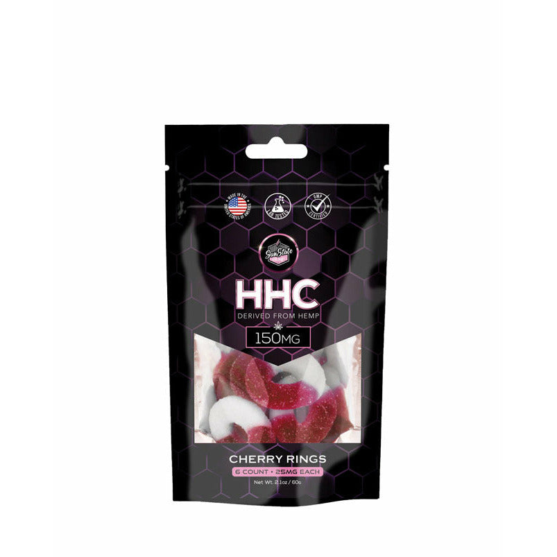 HHC GUMMY CHERRY RINGS GRAB N' GO BAG 6CT 150MG