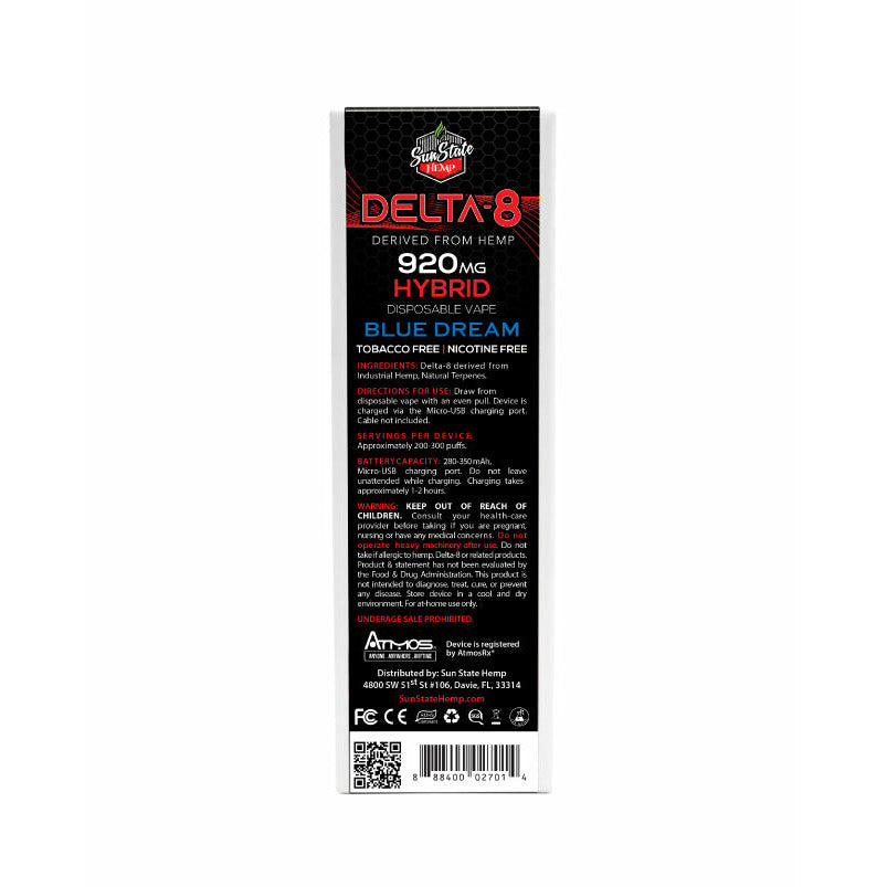 DELTA 8 DISPOSABLE VAPE 1ML 920MG