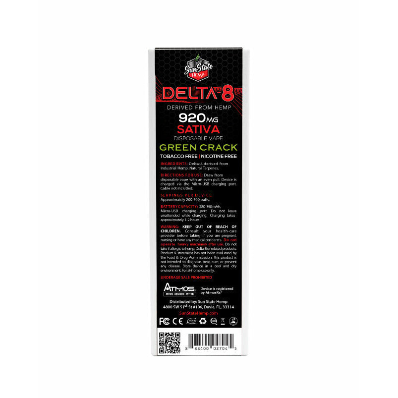 DELTA 8 DISPOSABLE VAPE 1ML 920MG