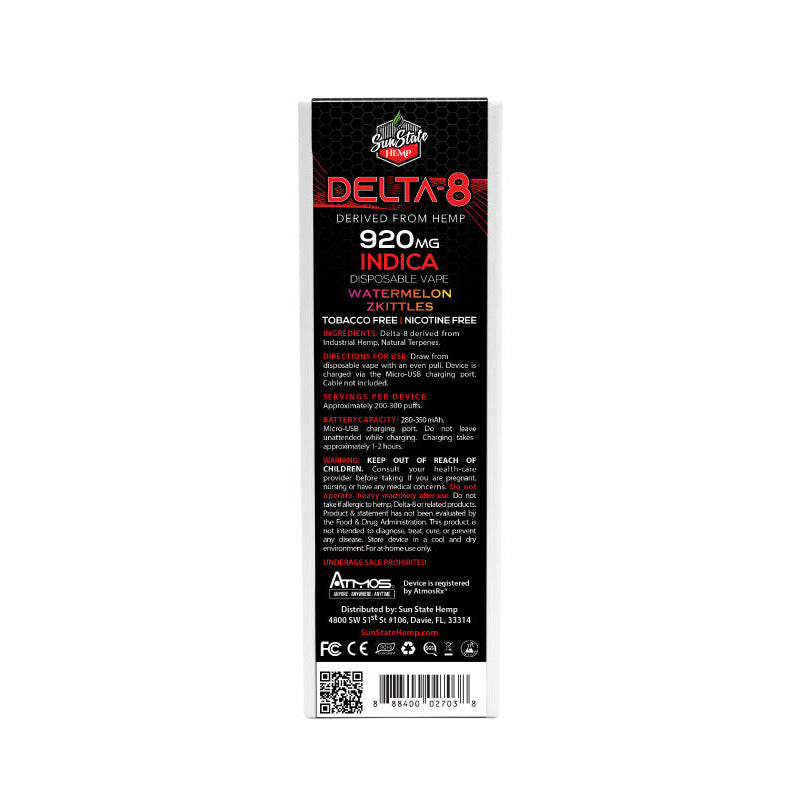 DELTA 8 DISPOSABLE VAPE 1ML 920MG