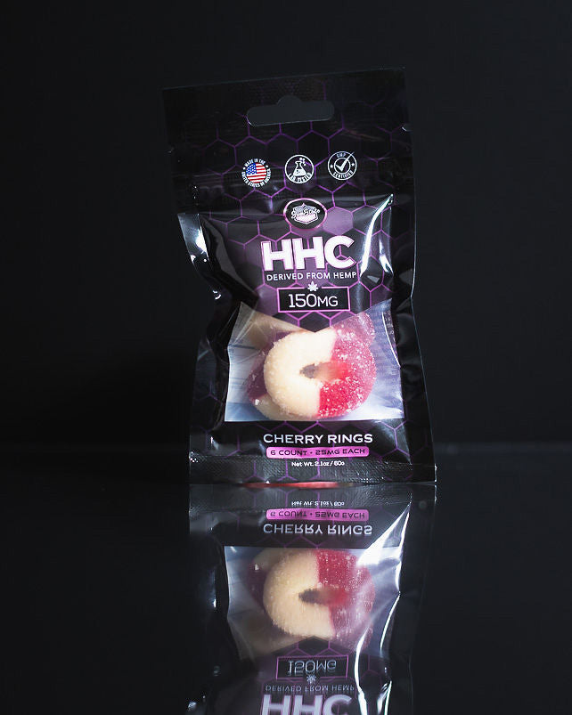 HHC GUMMY CHERRY RINGS GRAB N' GO BAG 6CT 150MG