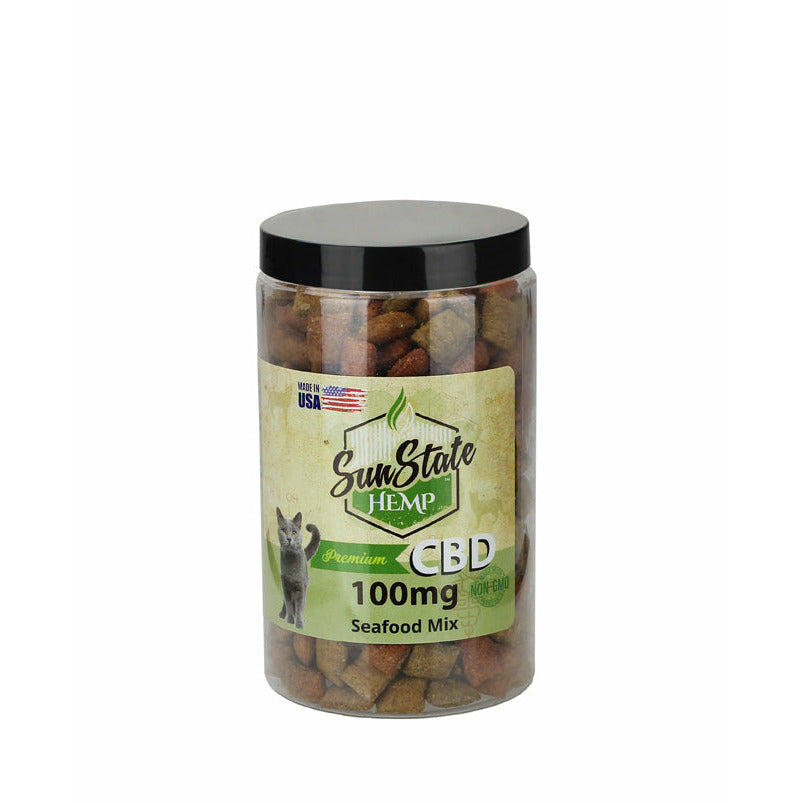 CBD Pet Cat Treats Seafood Mix 12oz