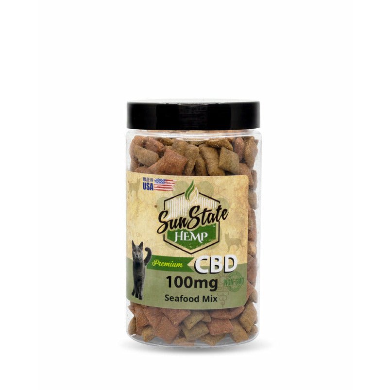 CBD Pet Cat Treats Seafood Mix 12oz