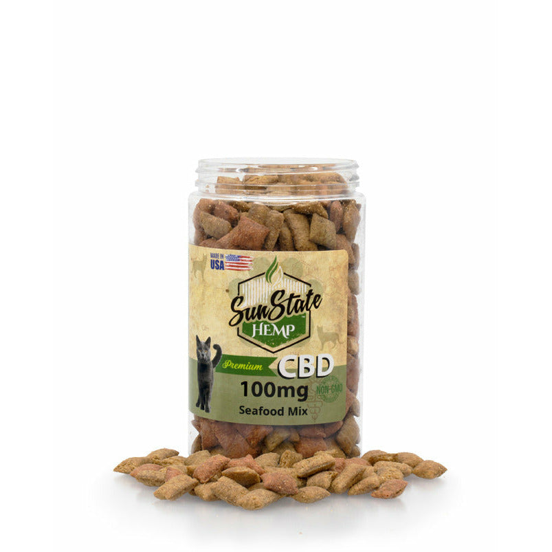 CBD Pet Cat Treats Seafood Mix 12oz