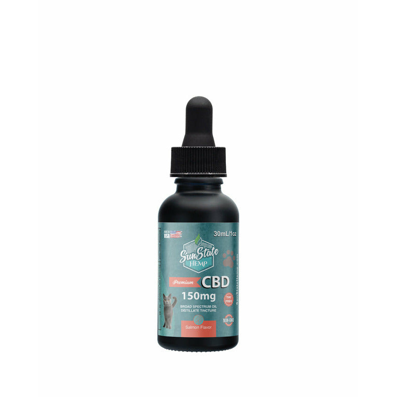 CBD BROAD SPECTRUM MCT OIL T-FREE PET TINCTURE FOR CATS SALMON 30ML