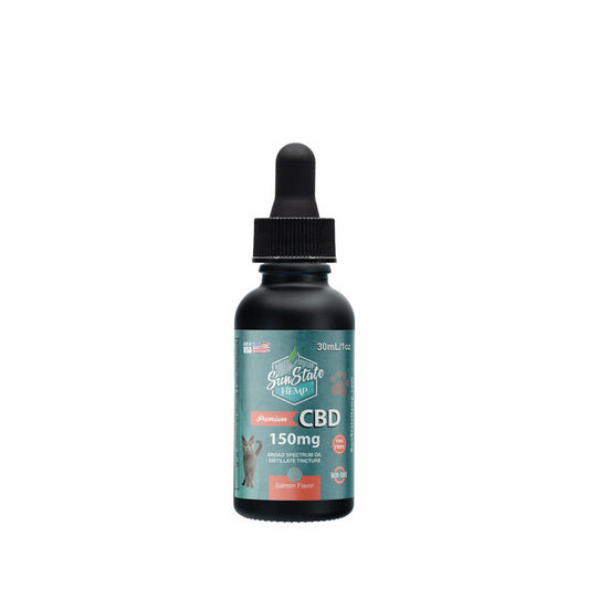 CBD BROAD SPECTRUM MCT OIL T-FREE PET TINCTURE FOR CATS SALMON 30ML