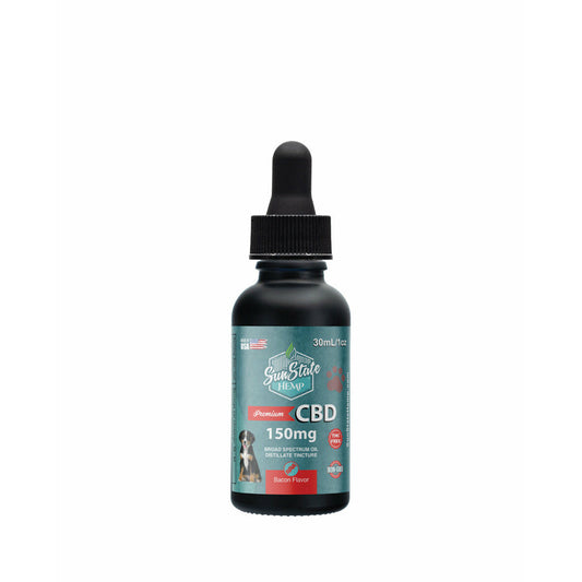 CBD BROAD SPECTRUM MCT OIL T-FREE PET TINCTURE FOR DOGS BACON 30ML