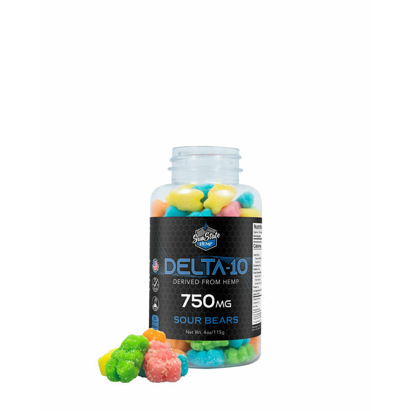 DELTA 10 GUMMY SOUR BEARS 30CT 750MG