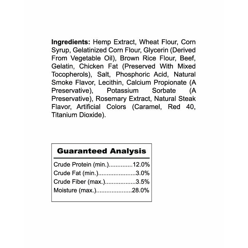 CBD PET TREATS STEAK 12OZ
