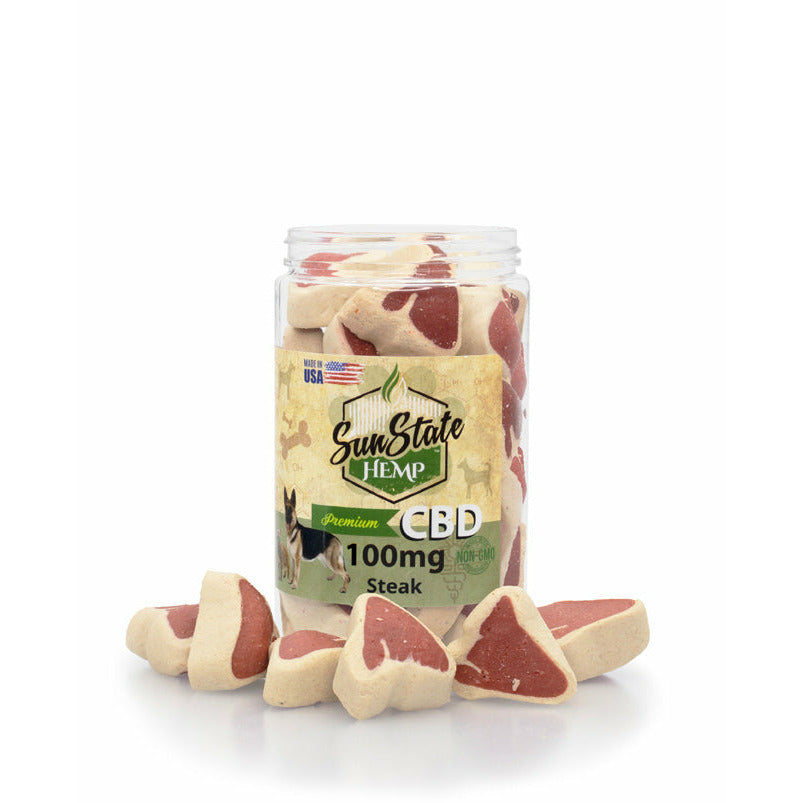 CBD PET TREATS STEAK 12OZ