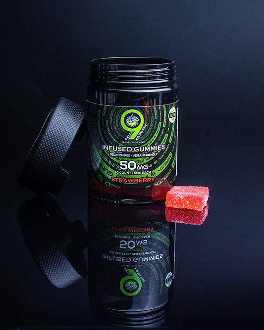 DELTA 9 INFUSED GUMMIES STRAWBERRY 10 PCS 50 MG