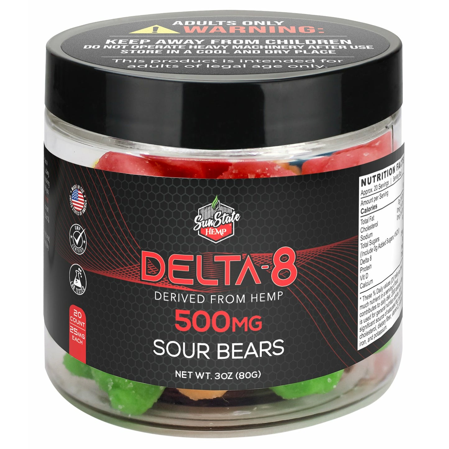 DELTA 8 LEGACY GUMMY SOUR BEARS